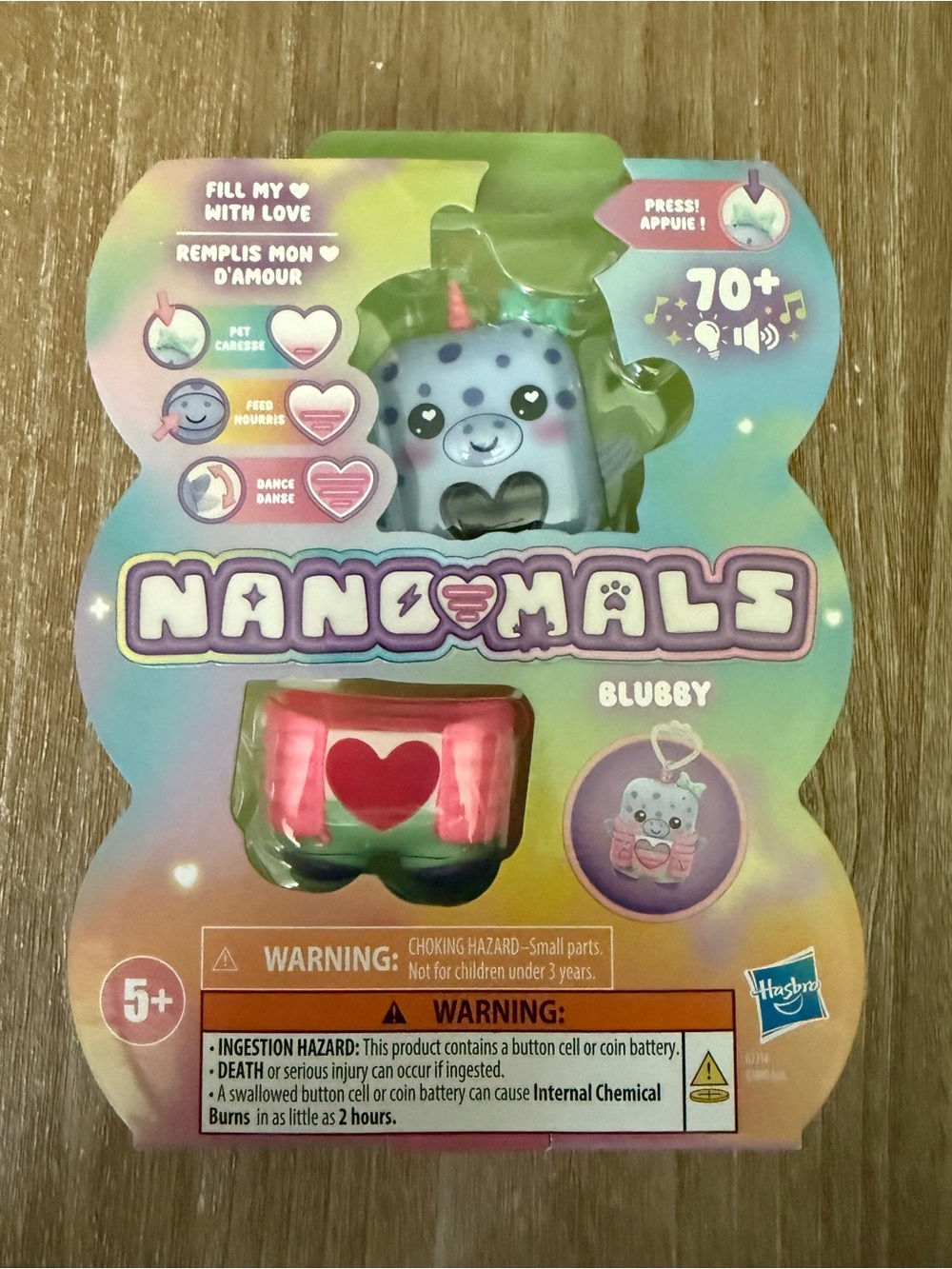 Hasbro Nano-Mals Blubby the Narwhal Electronic Fidget Pet toy gift NEW!